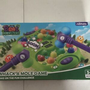 Beat Monsters Whack-A-Mole Game - Vibrant Green and Purple